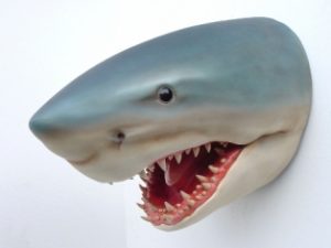 Shark statues